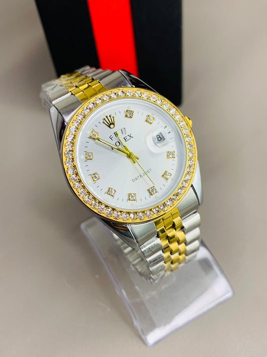 New Luxury Stone Watch With Date & Day (inner White)