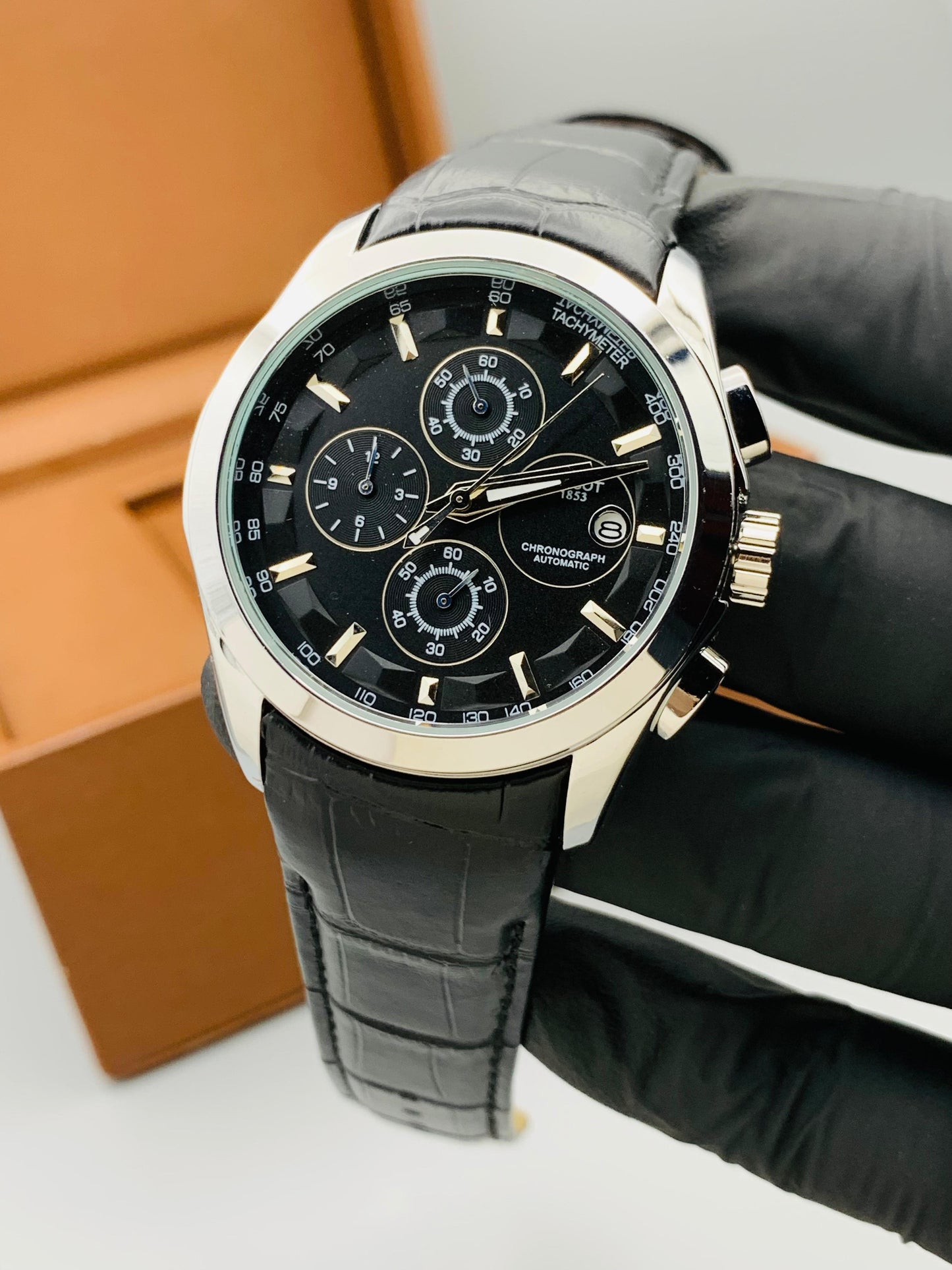 AA+ New Chronograph Model With Date Adjustment - Quartz (Black)