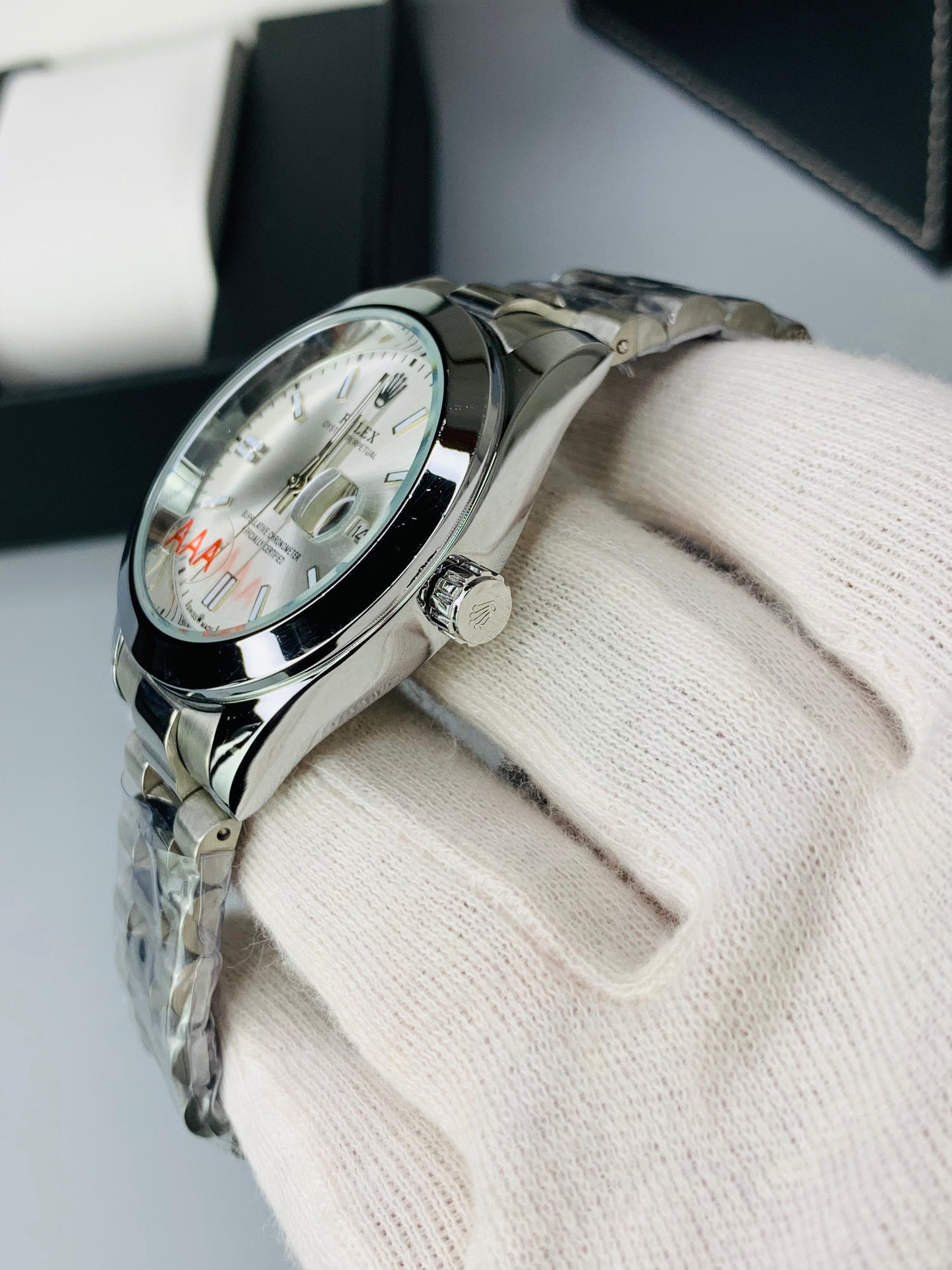 AA+ New Oyster Model With Date (Full Silver)