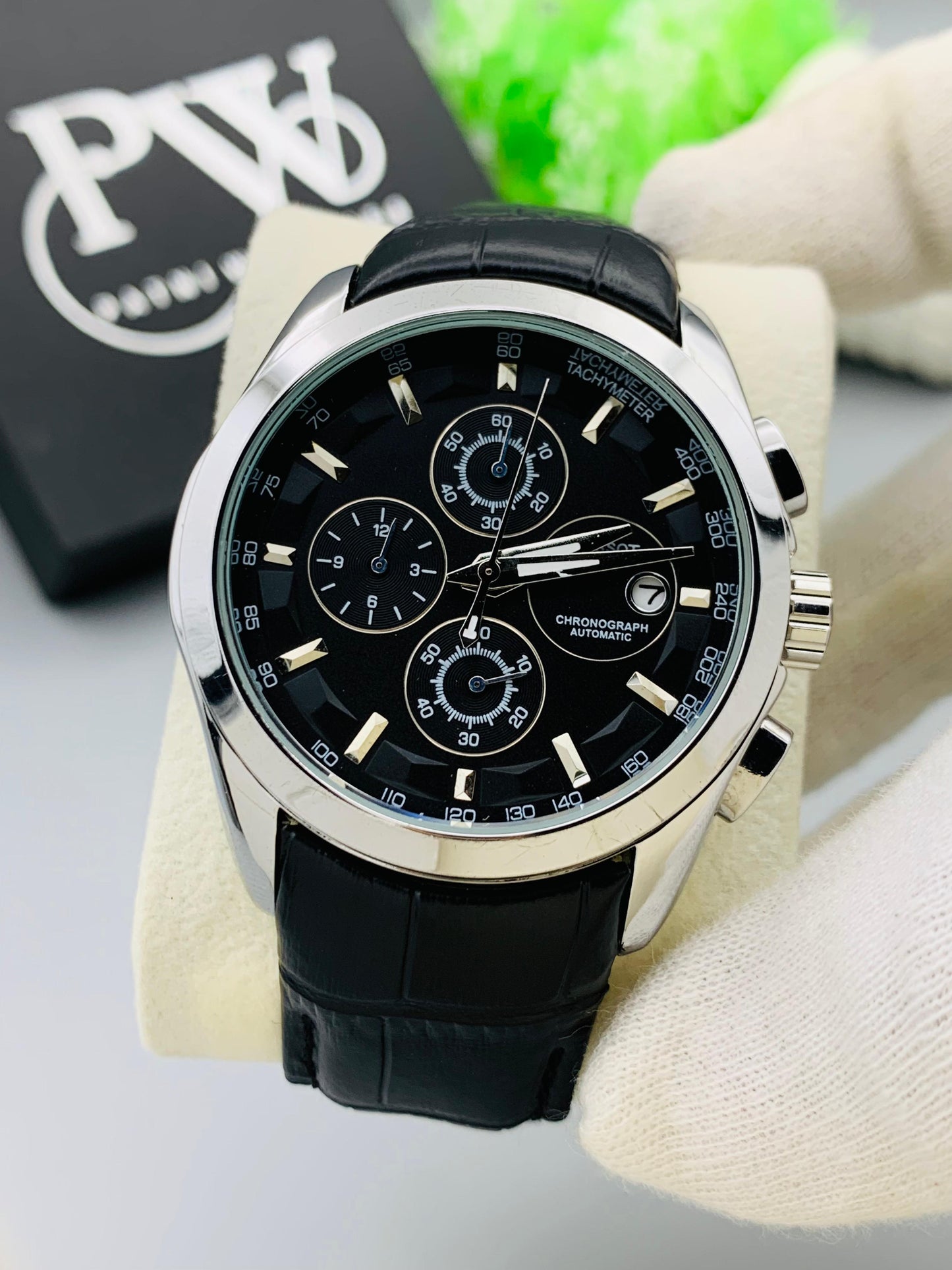 AA+ Black  New Chronograph Model With Date Adjustment - Quartz