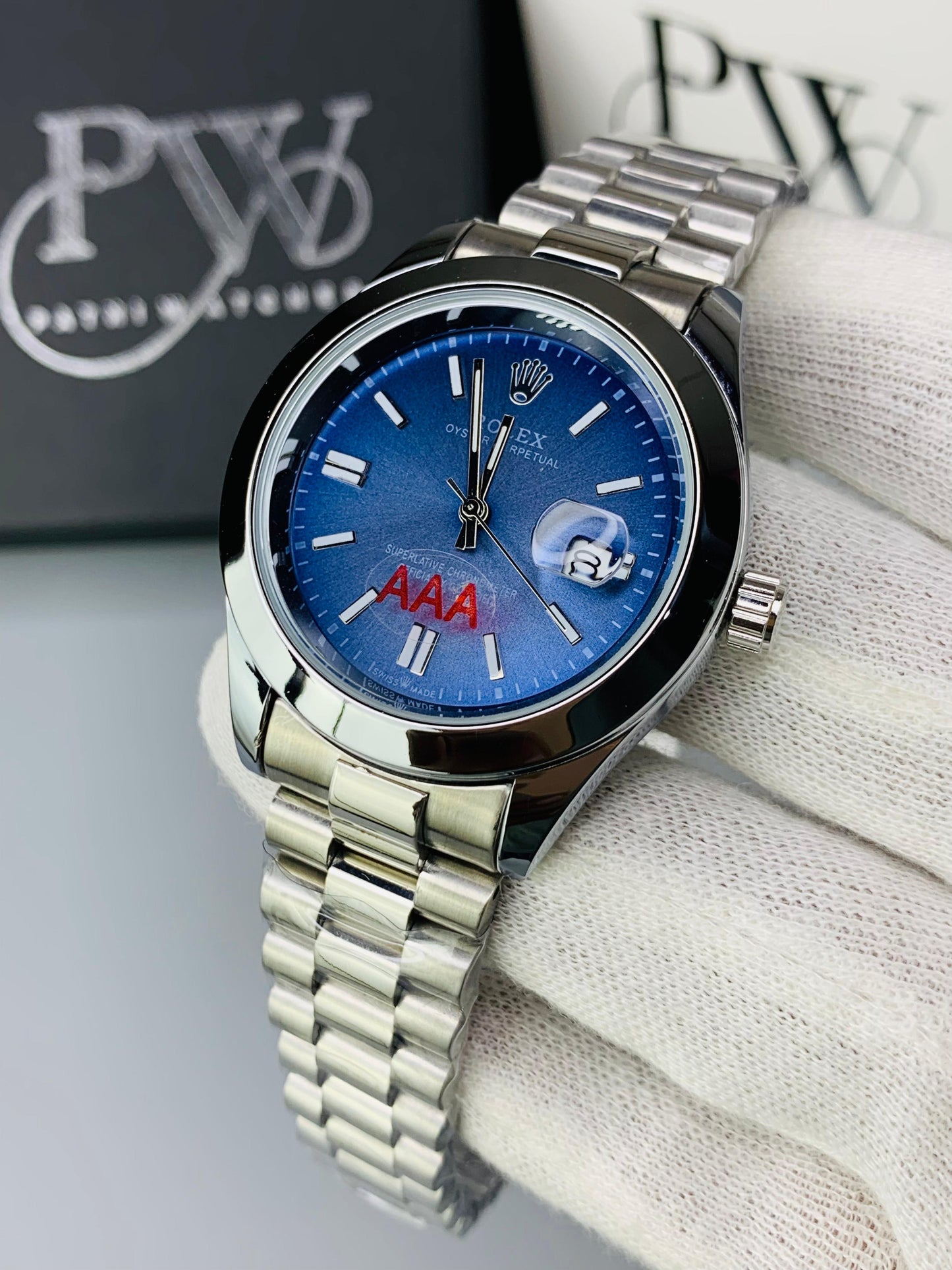 AA+ New Oyster Model With Date (Blue)